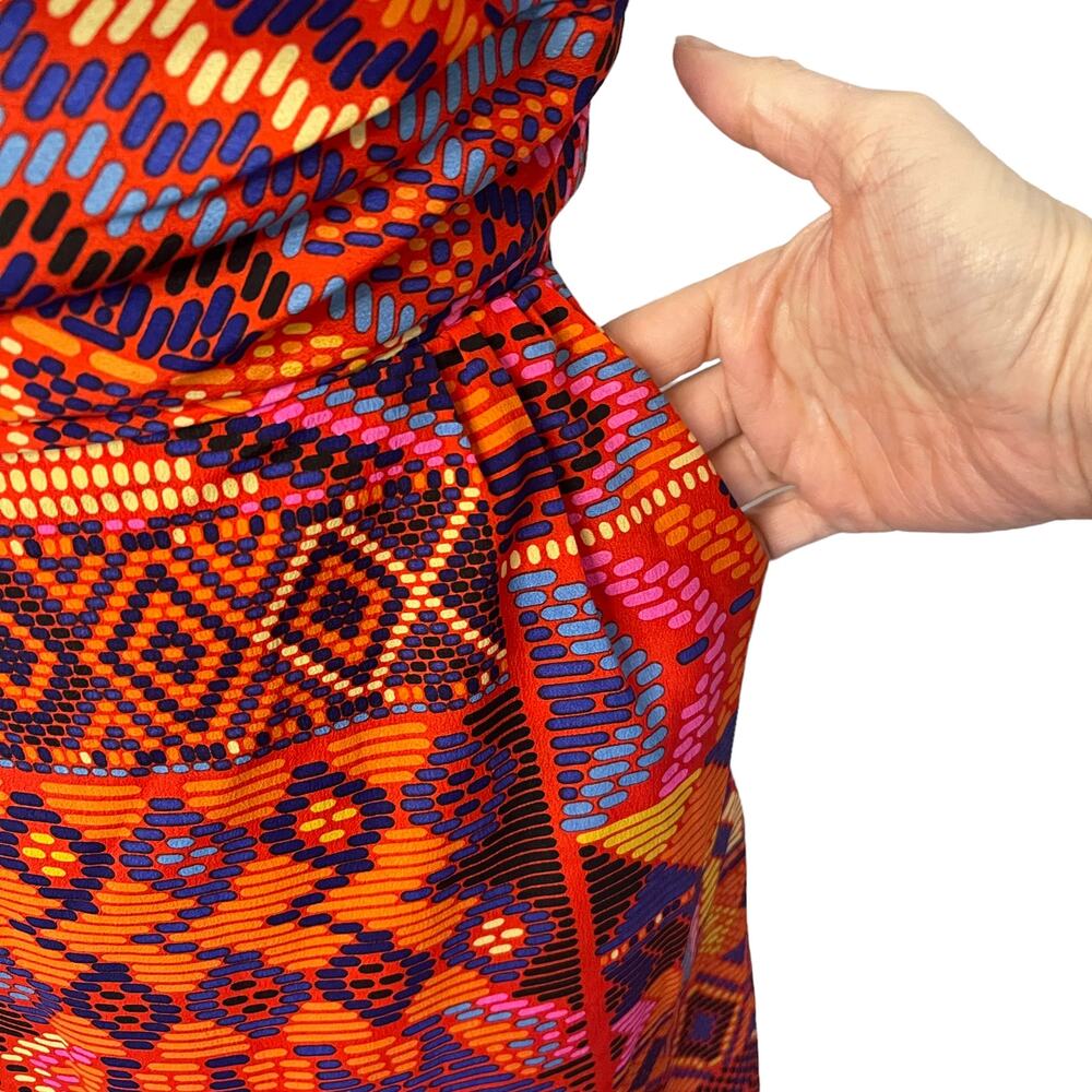 Mara Hoffman colorful tribal print mini silk dress - 4 - Picture 7 of 9